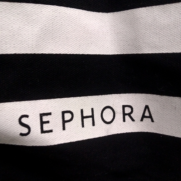Black/White Striped Sephoria Tote - Picture 3 of 4